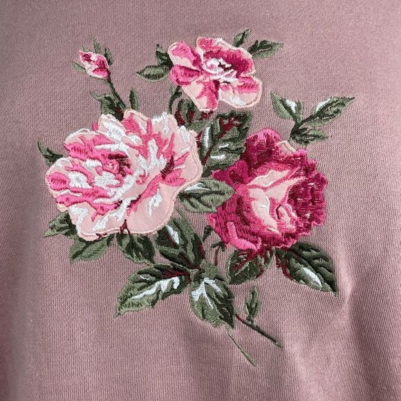 EUC Adrian Delafield Womens Mauve Sweatshirt Size L - Picture 3 of 7